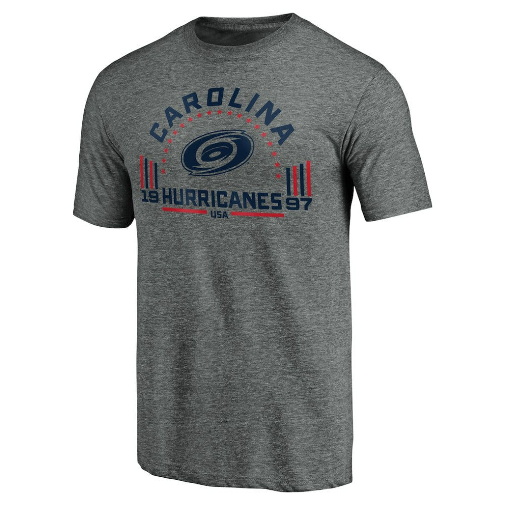 Carolina Hurricanes Team Freedom Tri-Blend T-Shirt - Heathered Gray - NHL