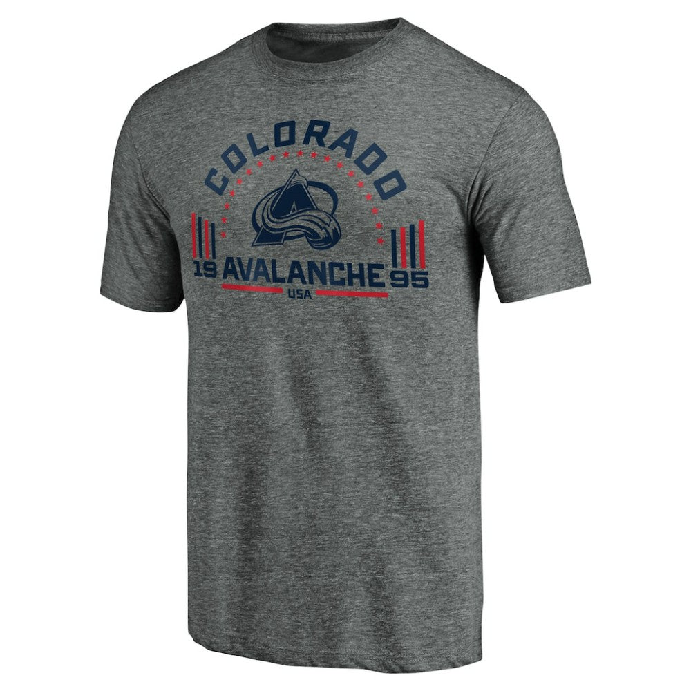 Colorado Avalanche Team Freedom Tri-Blend T-Shirt - Heathered Gray - NHL