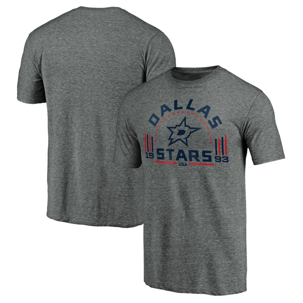 Dallas Stars Team Freedom Tri-Blend T-Shirt - Heathered Gray - NHL