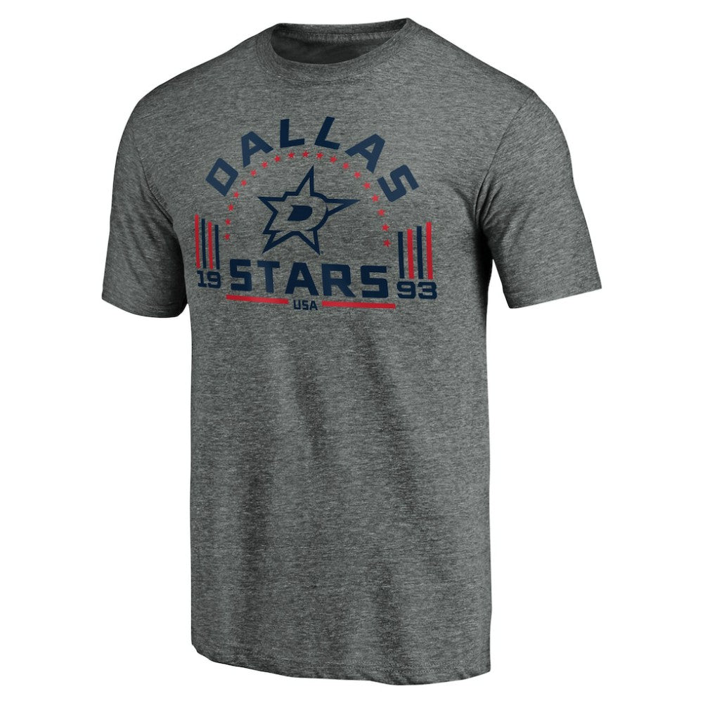 Dallas Stars Team Freedom Tri-Blend T-Shirt - Heathered Gray - NHL