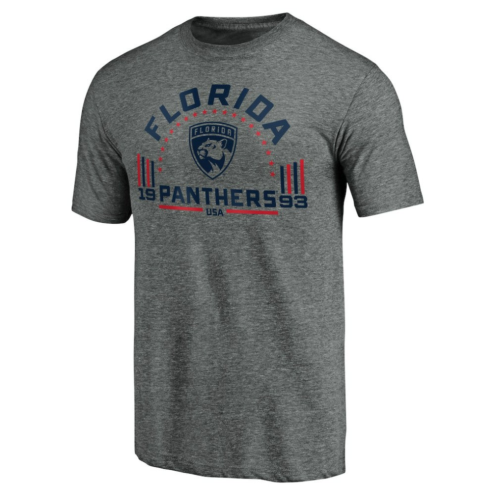 Florida Panthers Team Freedom Tri-Blend T-Shirt - Heathered Gray - NHL