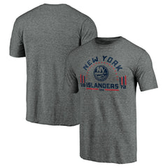 New York Islanders Team Freedom Tri-Blend T-Shirt - Heathered Gray - NHL