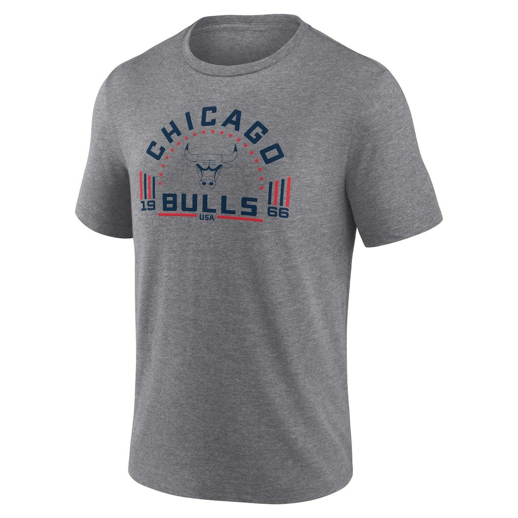 Chicago Bulls Team Freedom Tri-Blend T-Shirt Gray - NBA