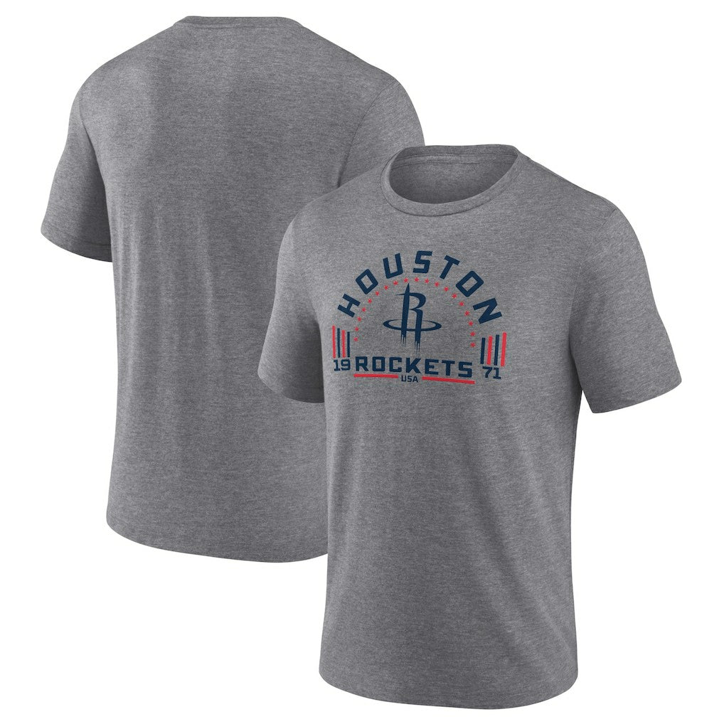 Houston Rockets Team Freedom Tri-Blend T-Shirt Gray - NBA