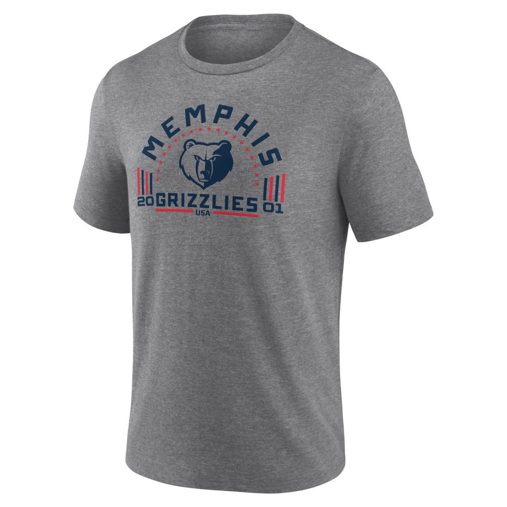 Memphis Grizzlies Team Freedom Tri-Blend T-Shirt Gray - NBA