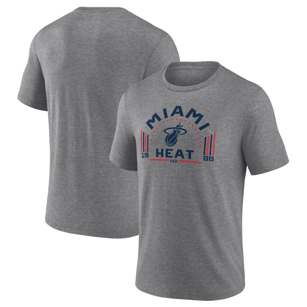 Miami Heat Team Freedom Tri-Blend T-Shirt Gray - NBA