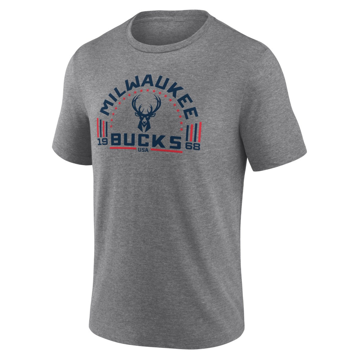 Milwaukee Bucks Team Freedom Tri-Blend T-Shirt Gray - NBA
