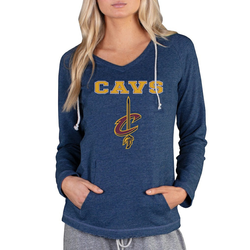 Cleveland Cavaliers Concepts Sport Women's Mainstream Terry Hooded Top Navy - NBA
