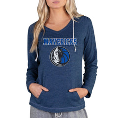 Dallas Mavericks Concepts Sport Women's Mainstream Terry Hooded Top Navy - NBA
