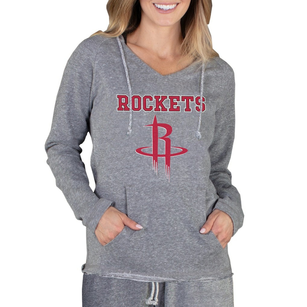 Houston Rockets Concepts Sport Women's Mainstream Terry Hooded Top Gray - NBA
