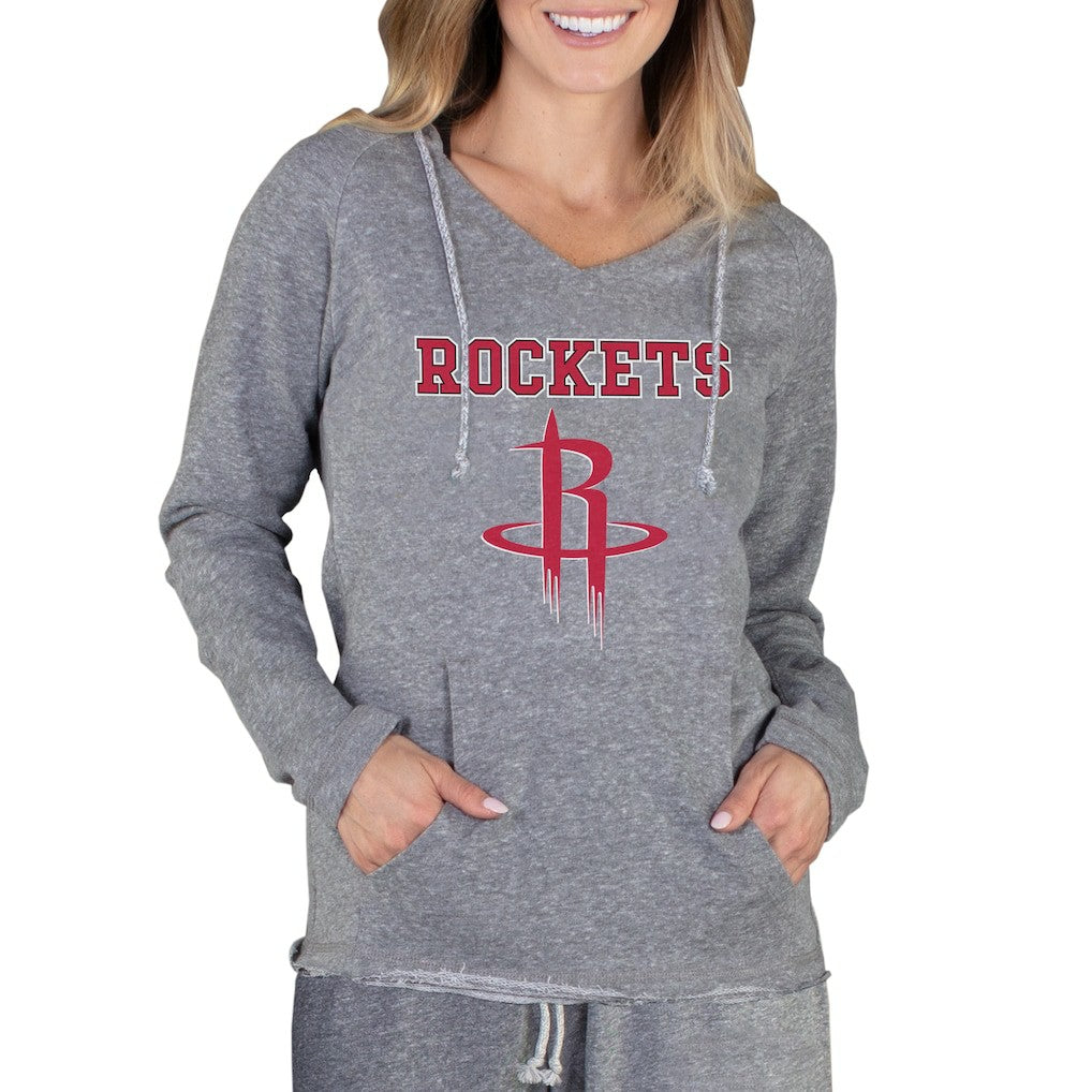 Houston Rockets Concepts Sport Women's Mainstream Terry Hooded Top Gray - NBA
