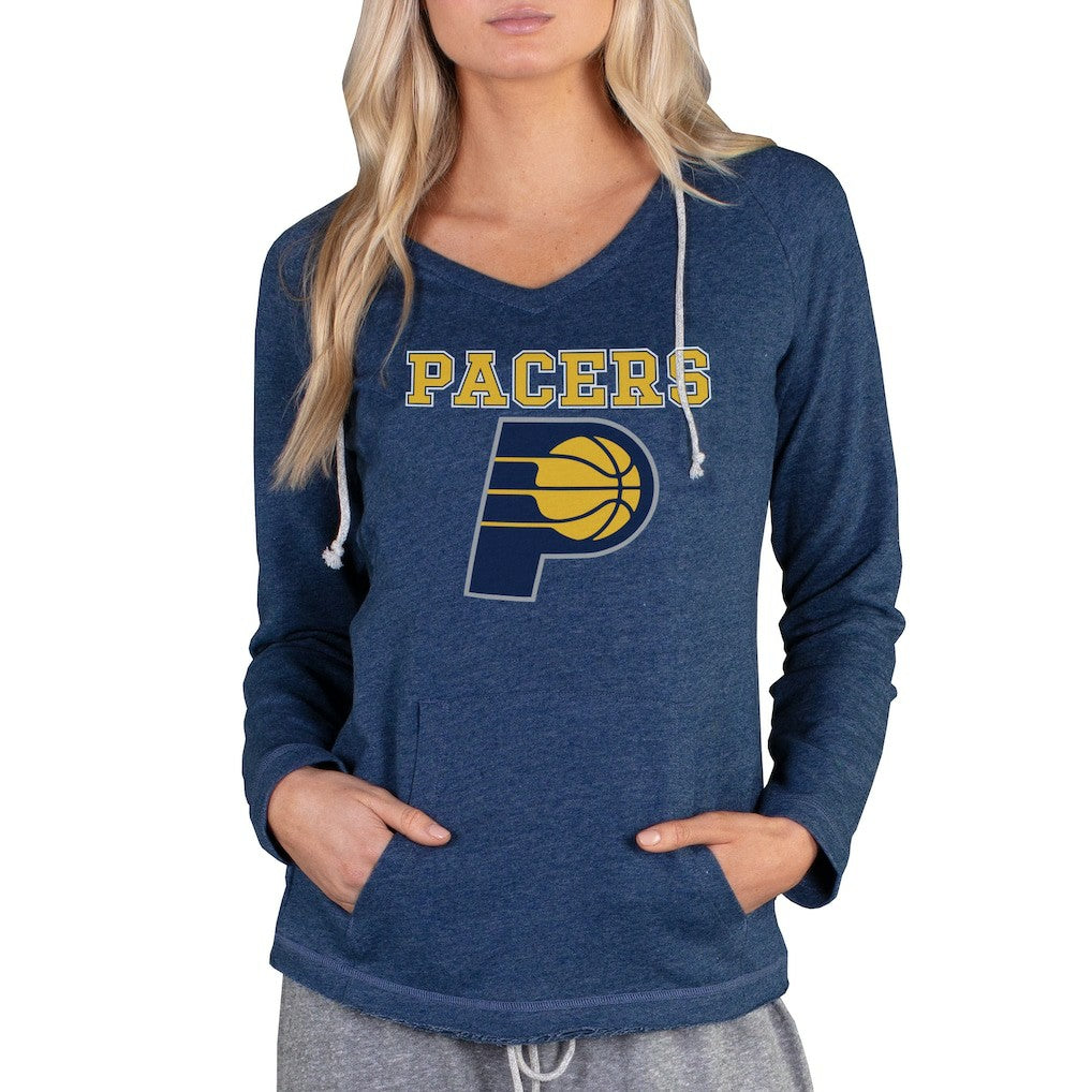 Indiana Pacers Concepts Sport Women's Mainstream Terry Hooded Top Navy - NBA