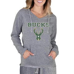 Milwaukee Bucks Concepts Sport Women's Mainstream Terry Hooded Top Gray - NBA