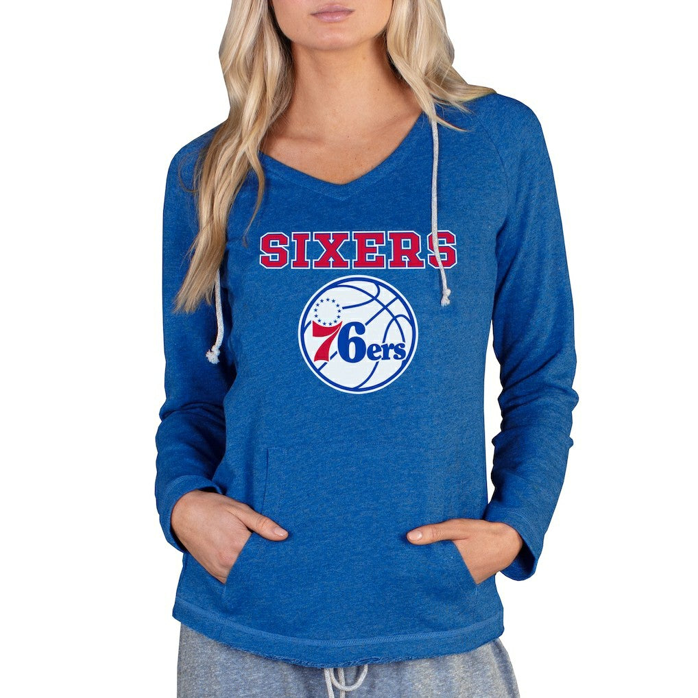 Philadelphia 76ers Concepts Sport Women's Mainstream Terry Hooded Top Royal - NBA