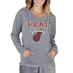 Miami Heat Concepts Sport Women's Mainstream Terry Hooded Top Gray - NBA