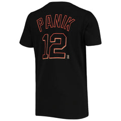 Joe Panik San Francisco Giants 5th & Ocean by New Era Women's Script Name and Number V-Neck T-Shirt Black T-shirts - MLB