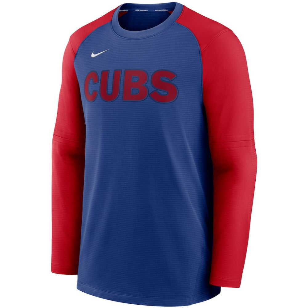 Chicago Cubs Nike Authentic Collection Pregame Performance Raglan Pullover Sweatshirt - MLB