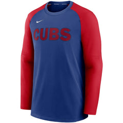 Chicago Cubs Nike Authentic Collection Pregame Performance Raglan Pullover Sweatshirt - MLB