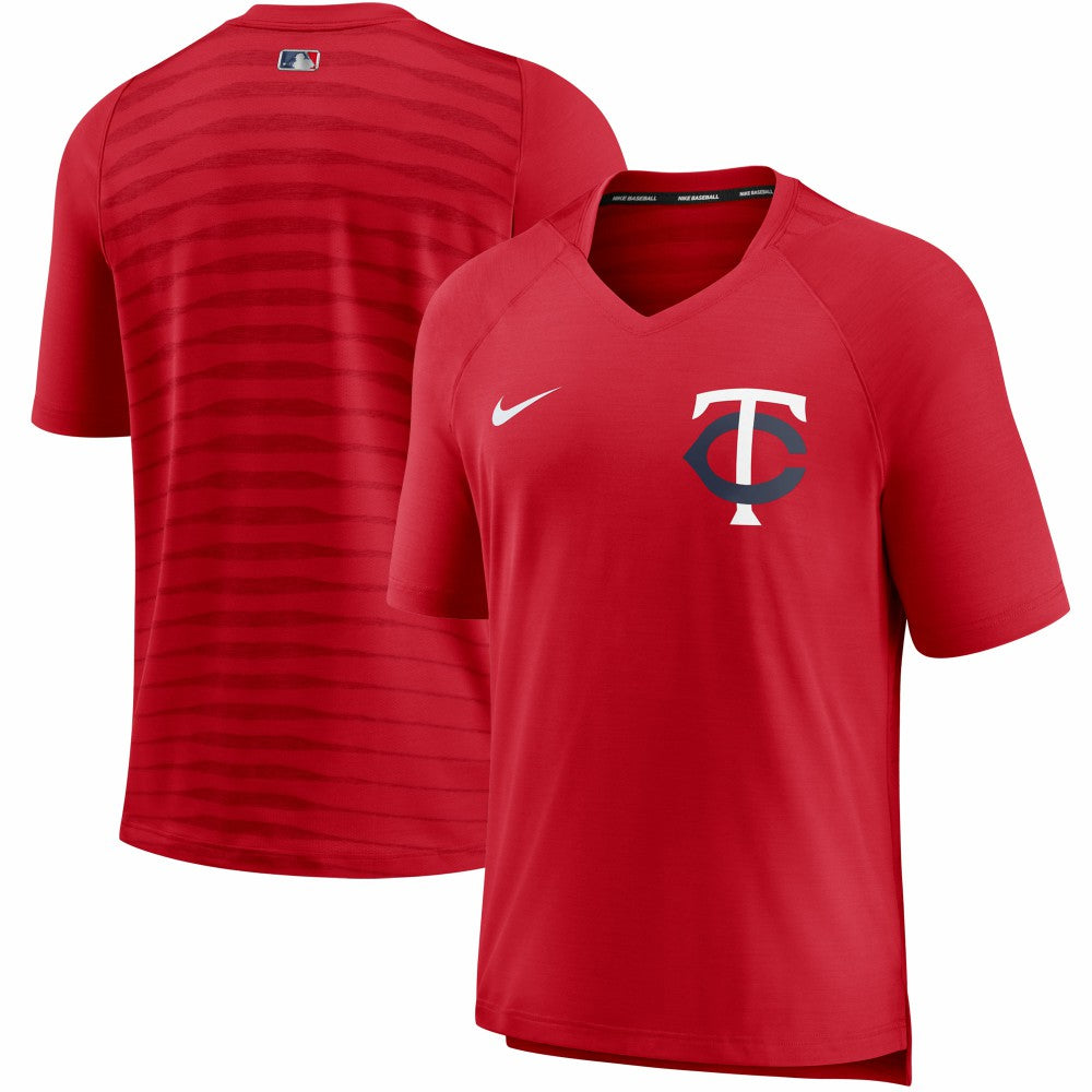 Minnesota Twins Nike Authentic Collection Pregame Performance V-Neck T-Shirt - MLB