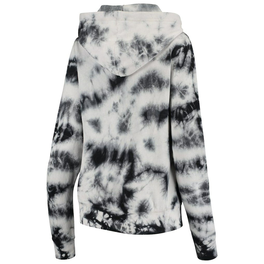 New Orleans Saints New Era Women's Tie Dye Fleece Full-Zip Hoodie Black | NFL