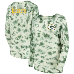 Green Bay Packers New Era Women's Tie-Dye Long Sleeve T-Shirt Green | NFL