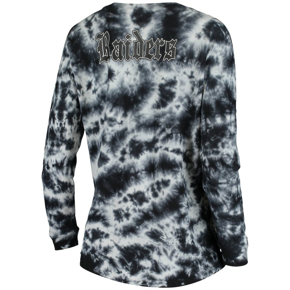 Las Vegas Raiders New Era Women's Tie-Dye Long Sleeve T-Shirt Black | NFL