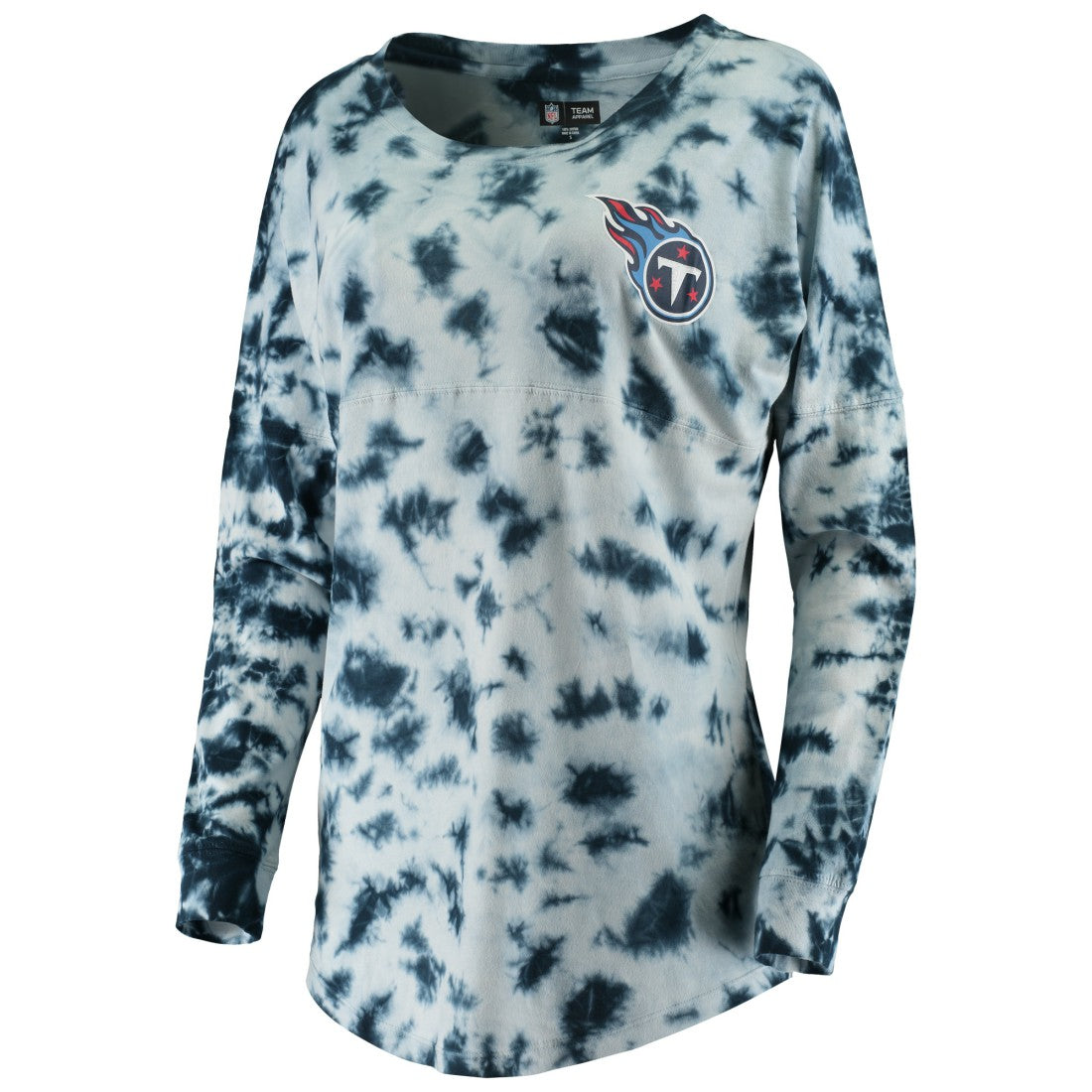 Tennessee Titans New Era Women's Tie-Dye Long Sleeve T-Shirt Navy | NFL