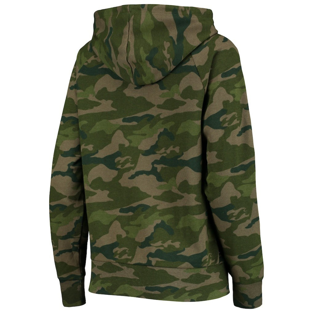 Chicago Bears New Era Women's Raglan Full-Zip Hoodie Camo | NFL