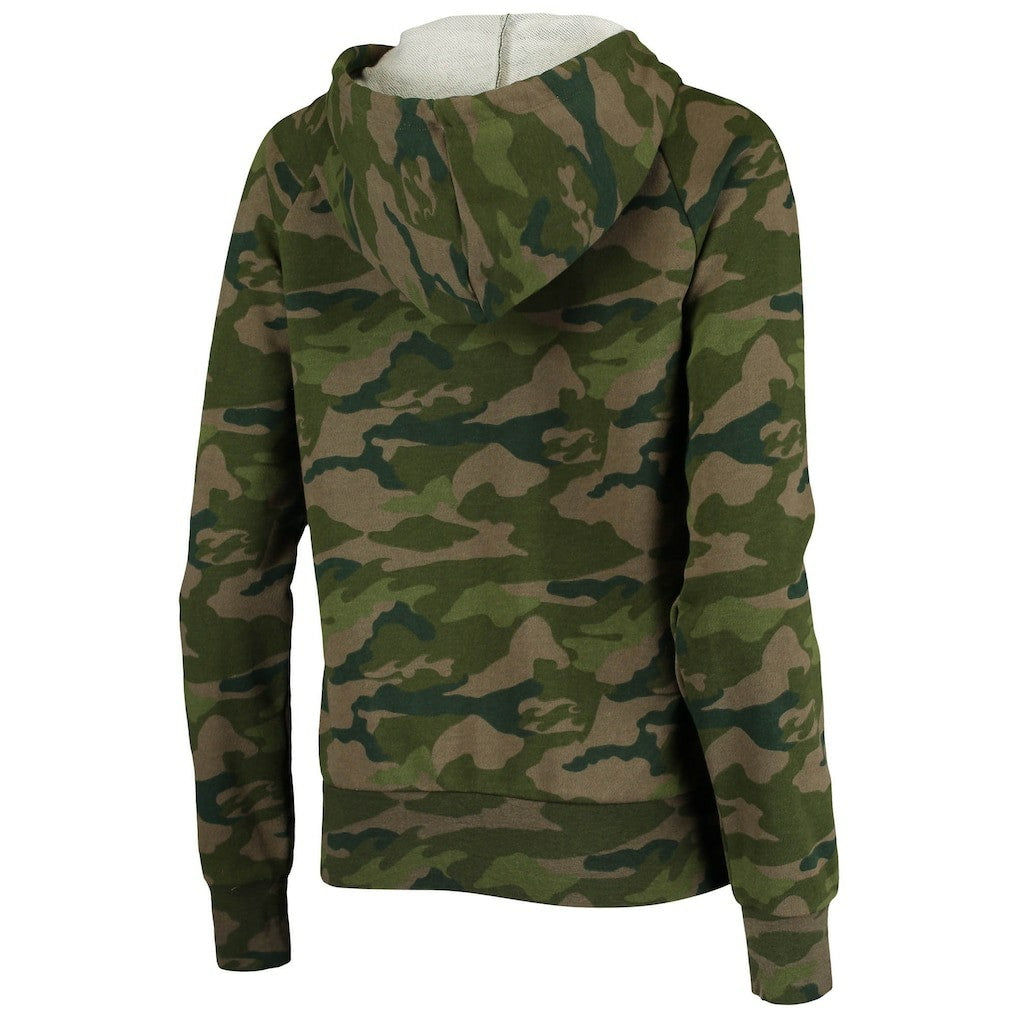 Los Angeles Rams New Era Women's Raglan Full-Zip Hoodie Camo | NFL
