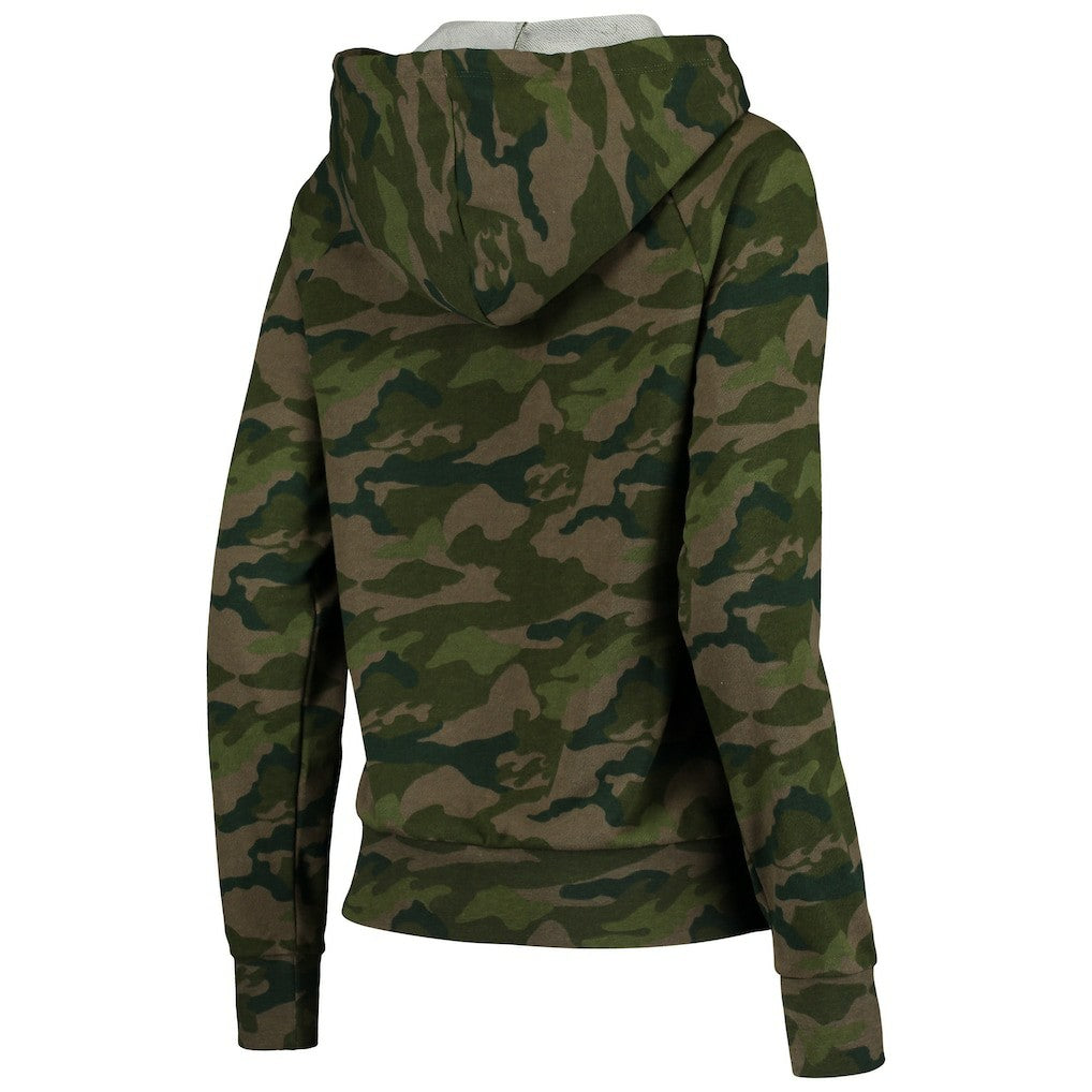 New Orleans Saints New Era Women's Raglan Full-Zip Hoodie Camo | NFL