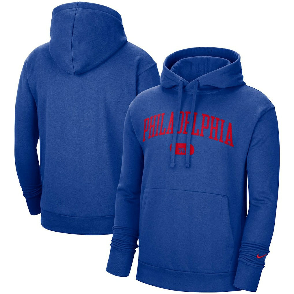 Philadelphia 76ers Heritage Essential Pullover Hoodie Royal - NBA