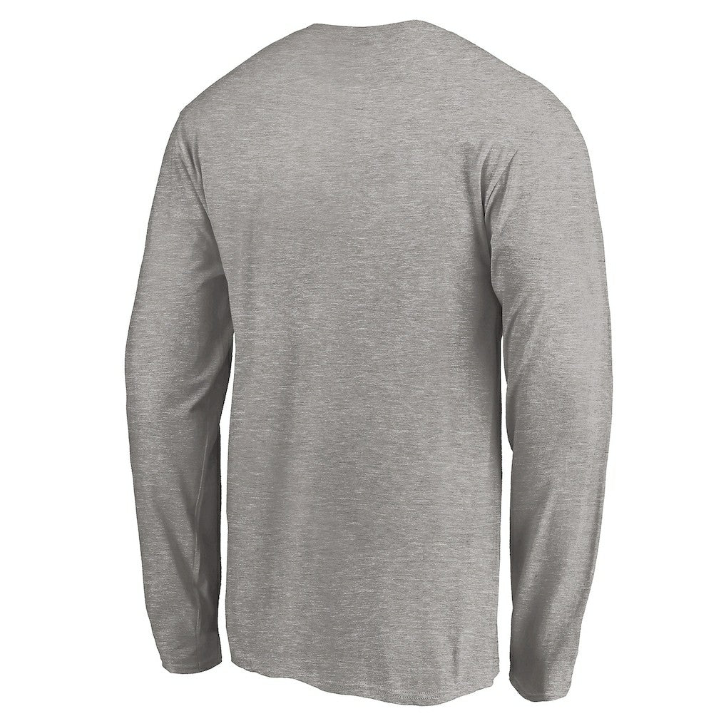 Los Angeles Chargers On Side Stripe Long Sleeve T-Shirt Heathered Gray | Fanatics