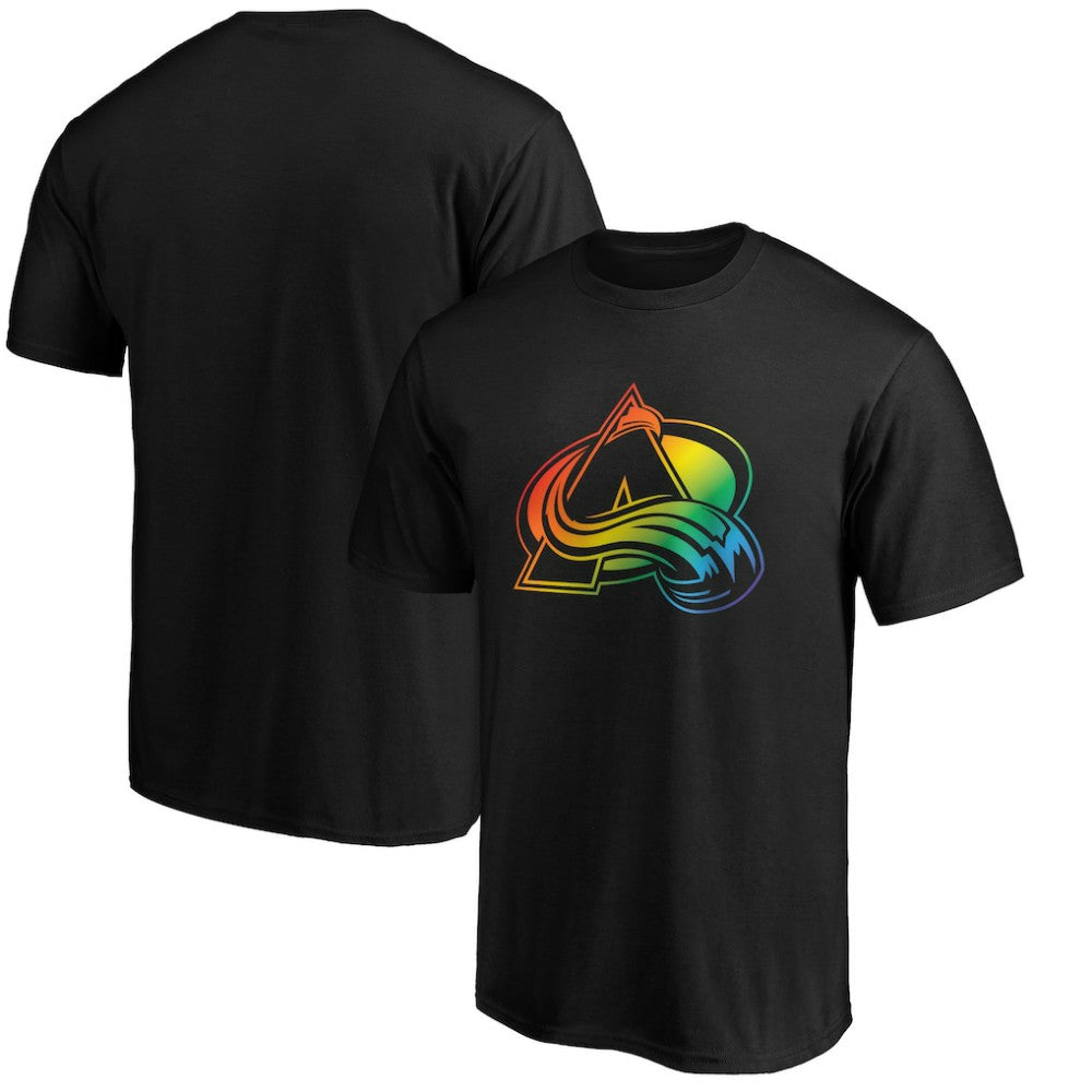 Colorado Avalanche Team Pride Logo T-Shirt - Black - NHL