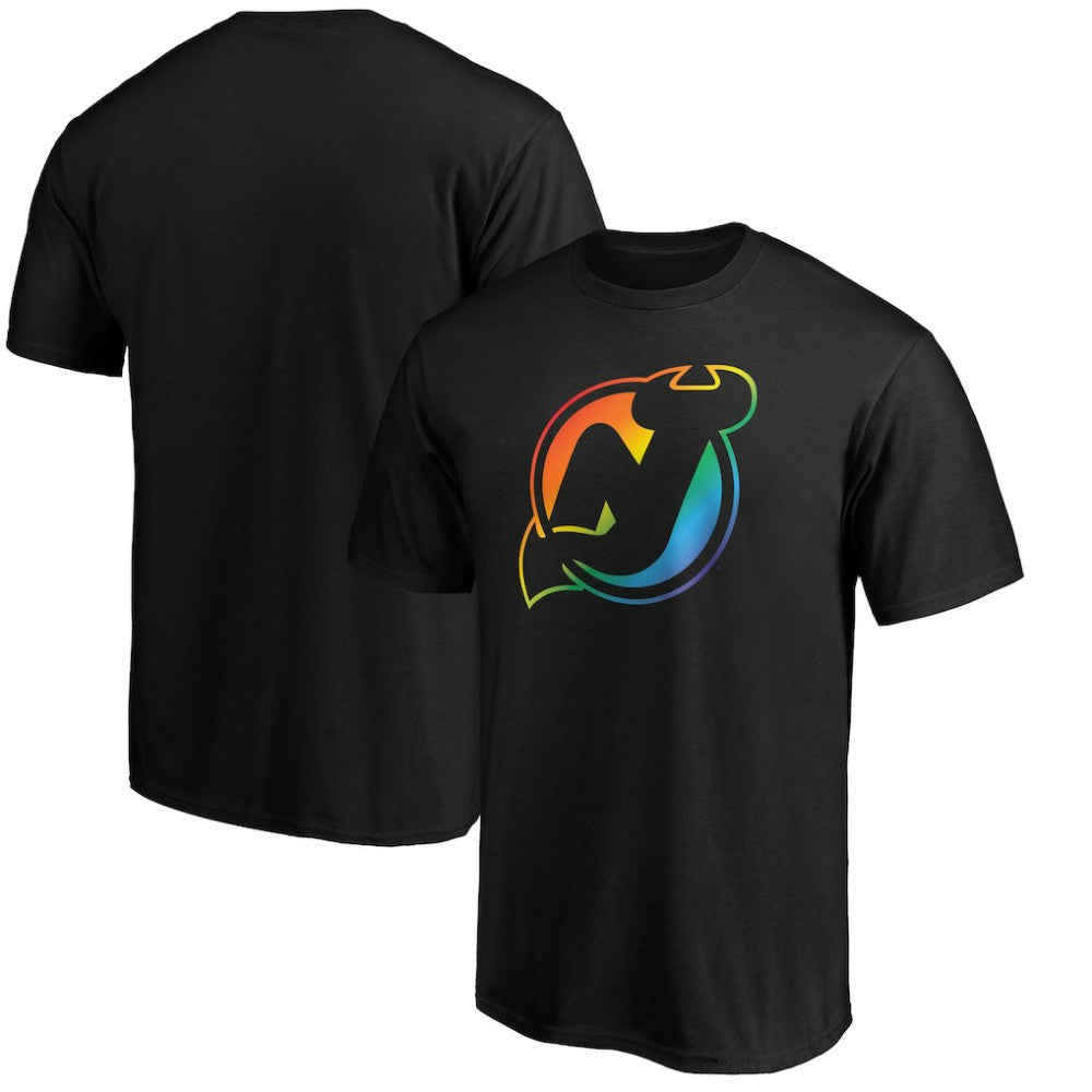 New Jersey Devils Team Pride Logo T-Shirt - Black - NHL