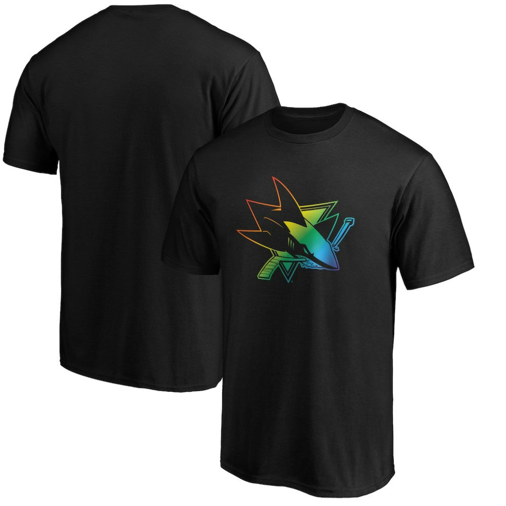 San Jose Sharks Team Pride Logo T-Shirt - Black - NHL