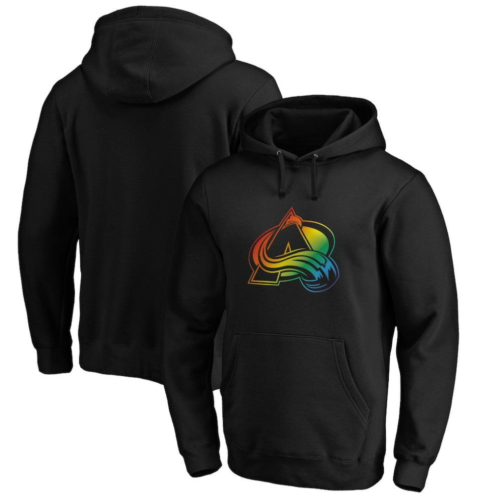 Colorado Avalanche Team Pride Logo Pullover Hoodie - Black - NHL