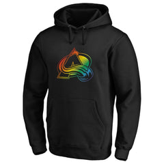 Colorado Avalanche Team Pride Logo Pullover Hoodie - Black - NHL
