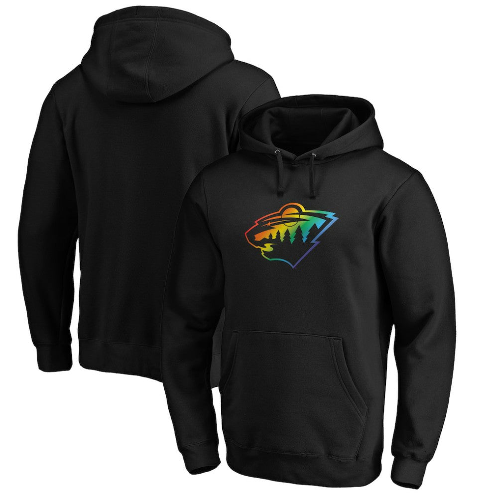 Minnesota Wild Team Pride Logo Pullover Hoodie - Black - NHL