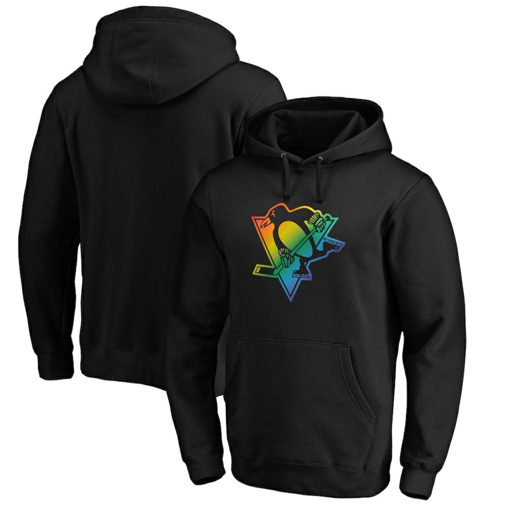 Pittsburgh Penguins Team Pride Logo Pullover Hoodie - Black - NHL