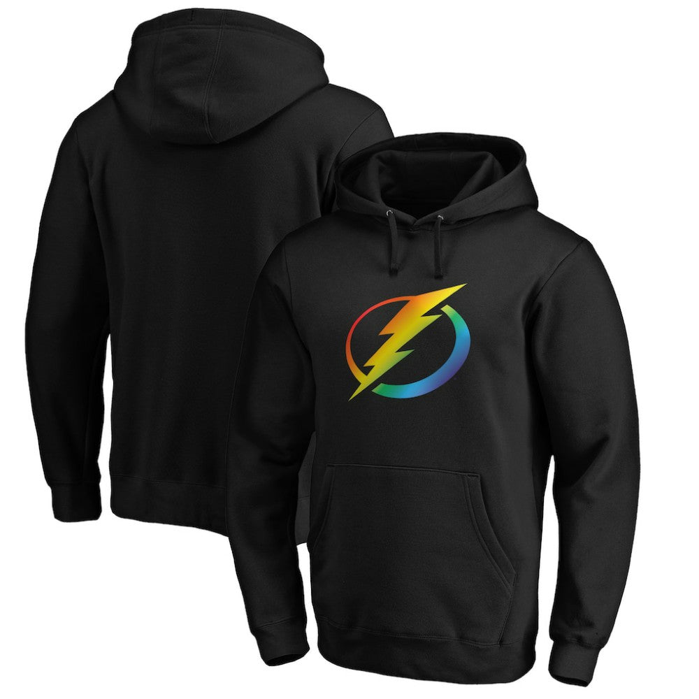Tampa Bay Lightning Team Pride Logo Pullover Hoodie - Black - NHL