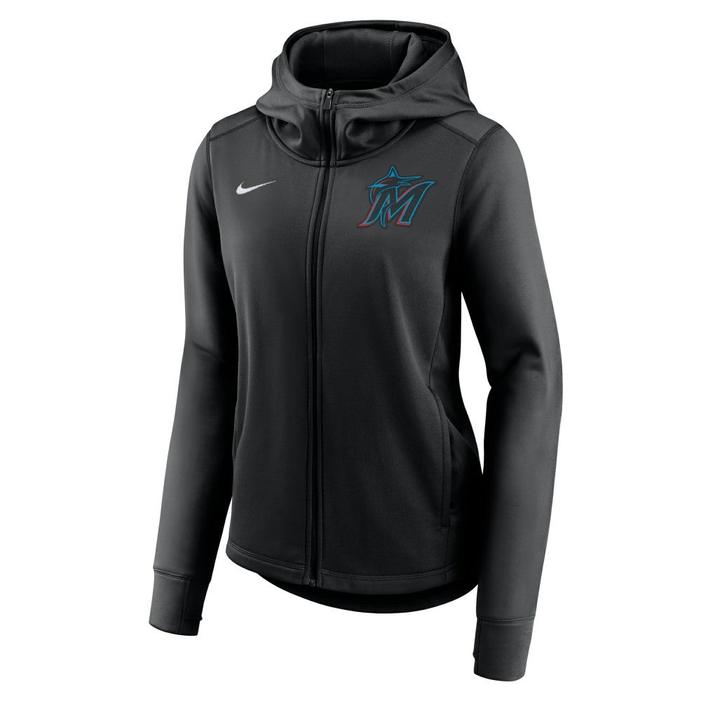 Miami Marlins Nike Women's Authentic Collection Baseball Performance Full-Zip Hoodie - MLB