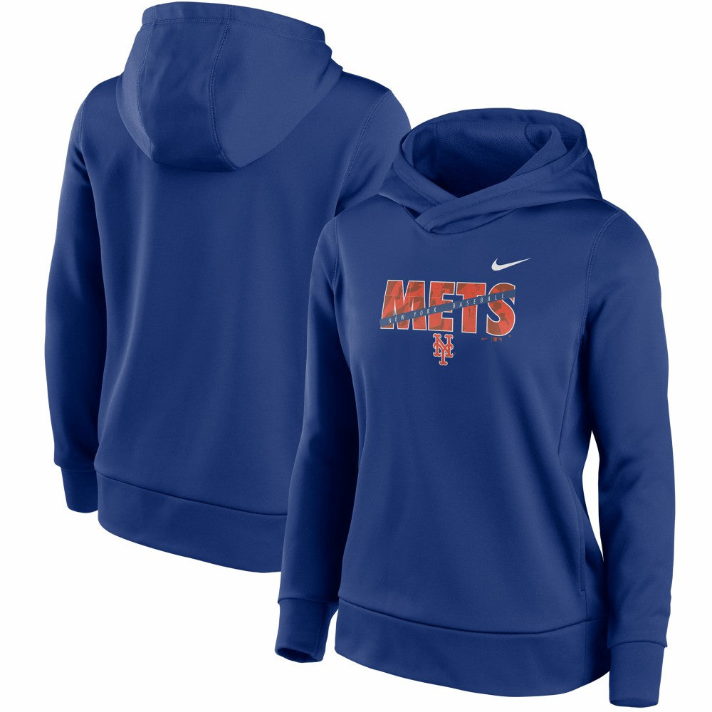 New York Mets Nike Women's Club Angle Performance Pullover Hoodie - MLB