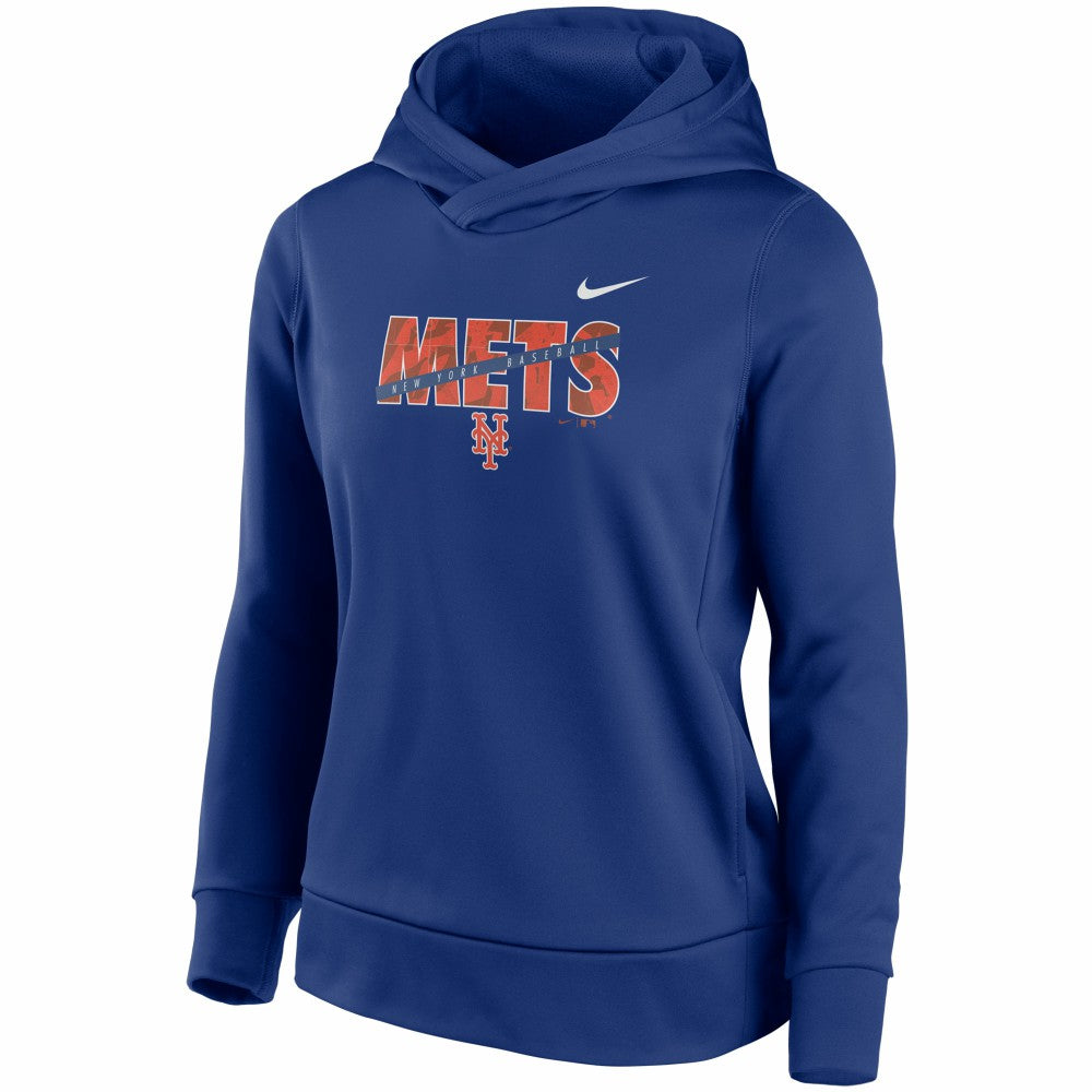 New York Mets Nike Women's Club Angle Performance Pullover Hoodie - MLB