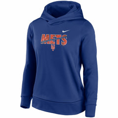 New York Mets Nike Women's Club Angle Performance Pullover Hoodie - MLB