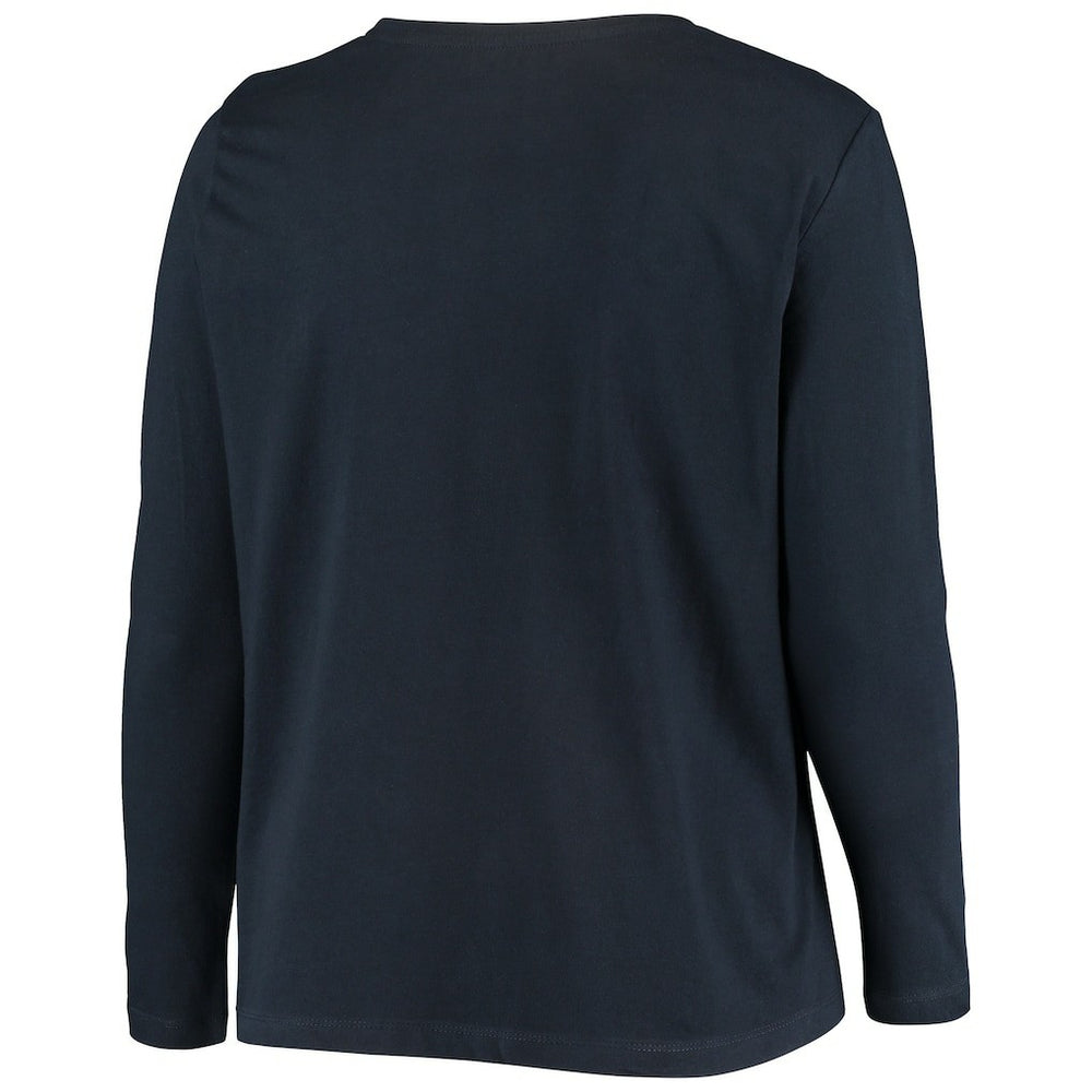 Chicago Bears Women's Plus Size Primary Logo Long Sleeve Scoop Neck T-Shirt Navy | Fanatics