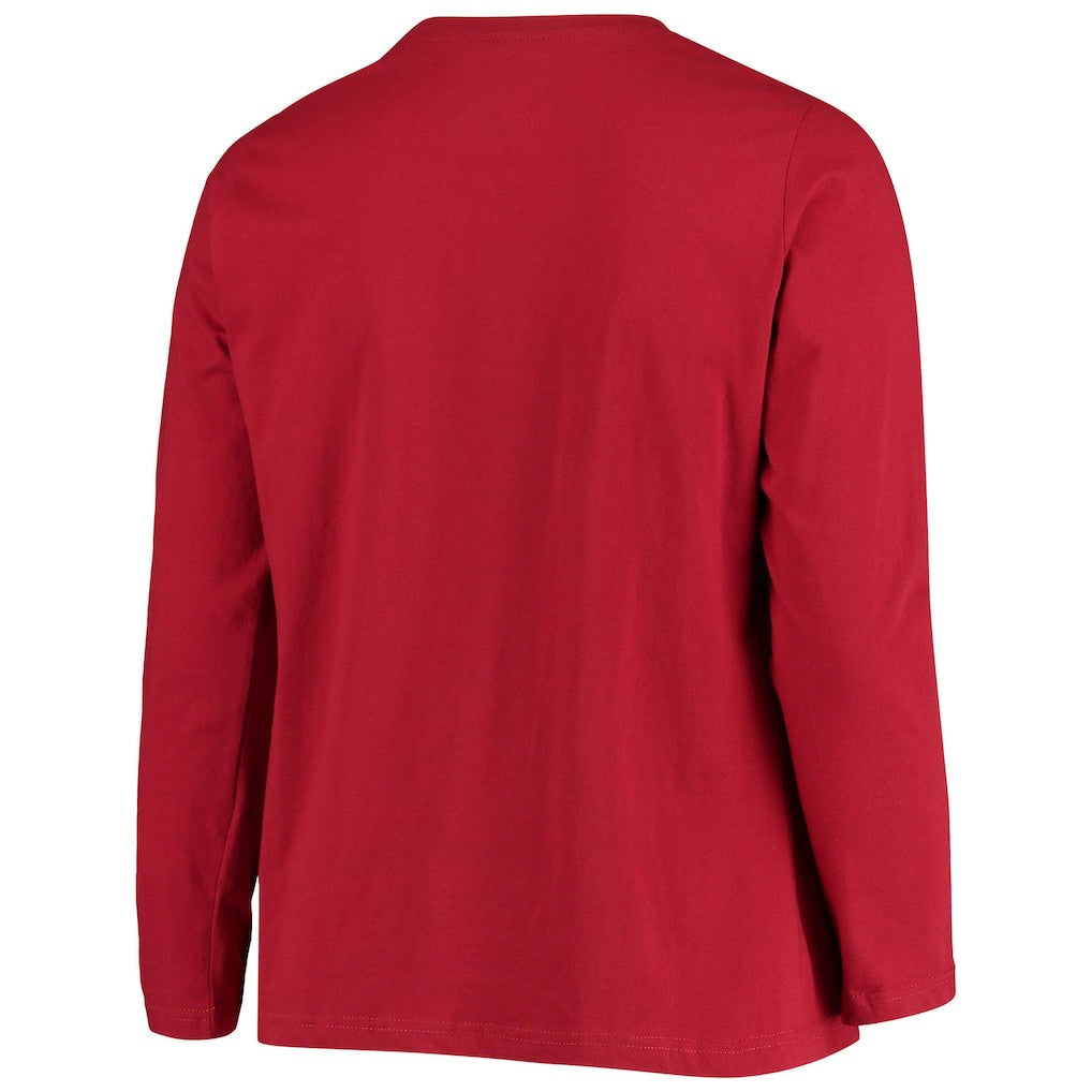 Arizona Cardinals Women's Plus Size Primary Logo Long Sleeve Scoop Neck T-Shirt Cardinal | Fanatics