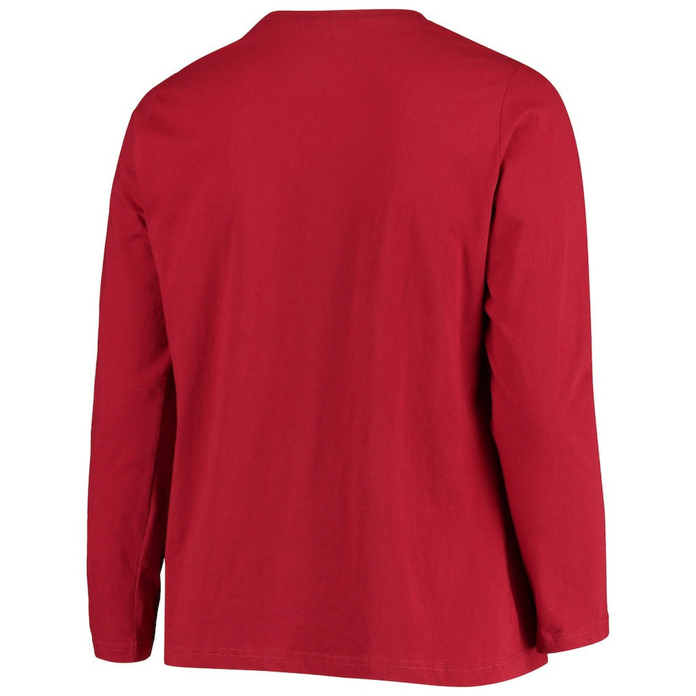 Arizona Cardinals Women's Plus Size Primary Logo Long Sleeve Scoop Neck T-Shirt Cardinal | Fanatics