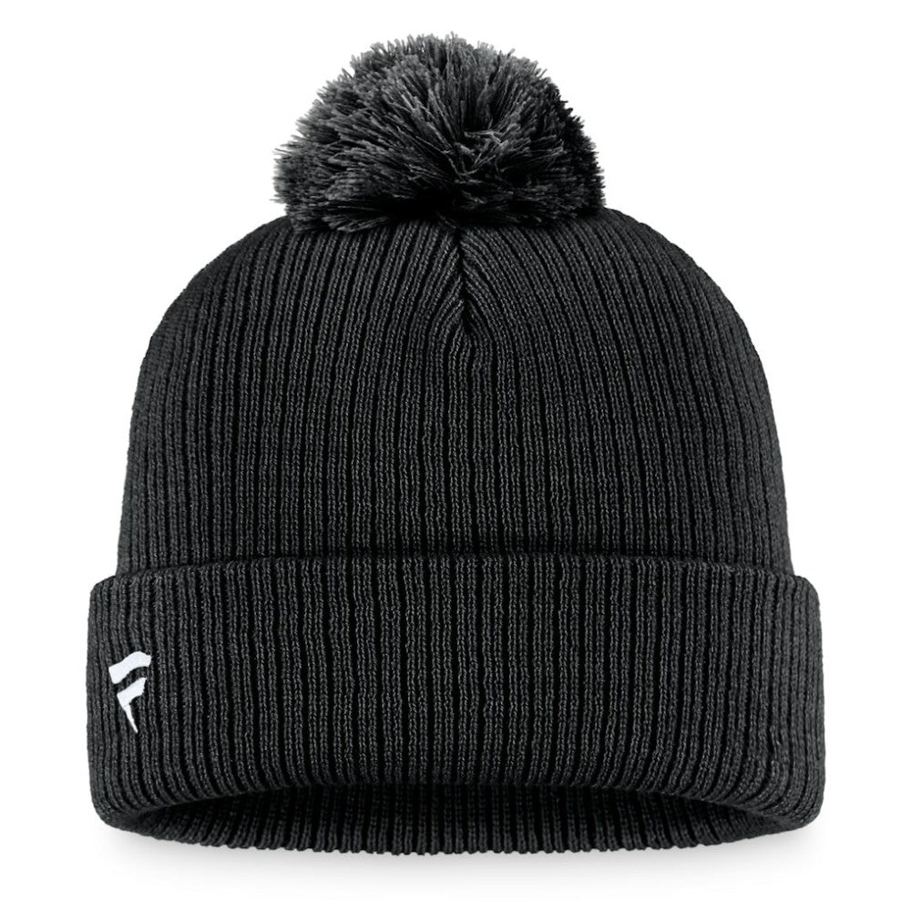 Pittsburgh Penguins Fanatics Primary Logo Cuffed Knit Hat with Pom - Black - NHL