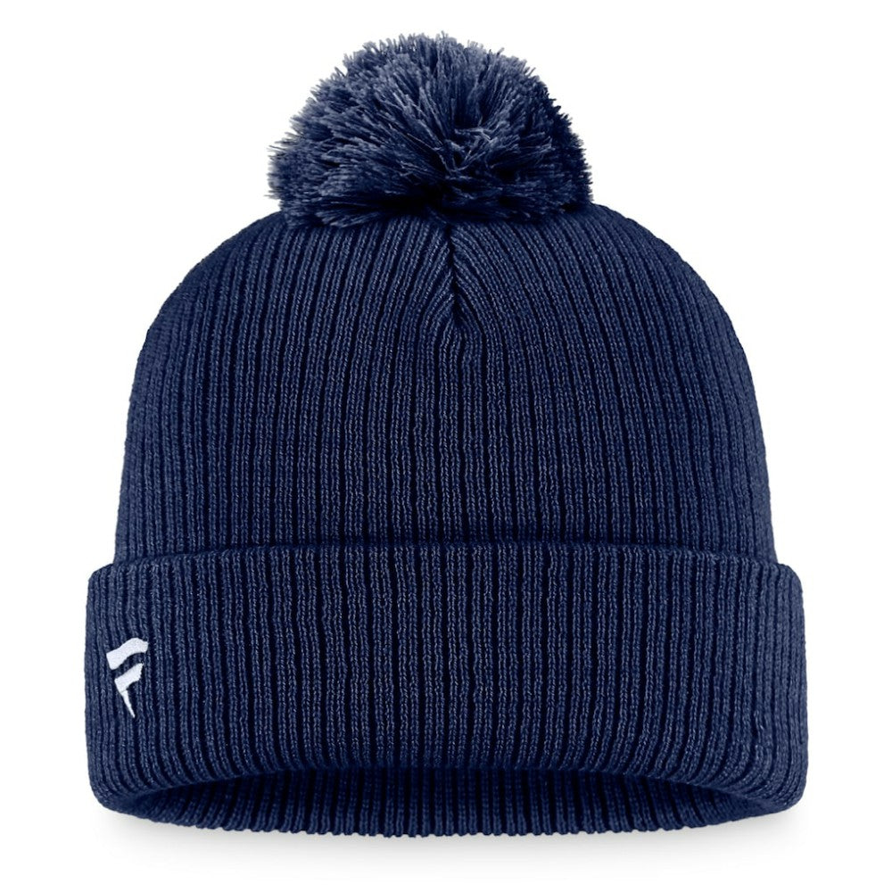 St. Louis Blues Fanatics Primary Logo Cuffed Knit Hat with Pom - Navy - NHL