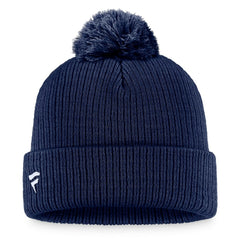 St. Louis Blues Fanatics Primary Logo Cuffed Knit Hat with Pom - Navy - NHL